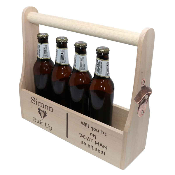 Personalised Best Man Beer Caddy