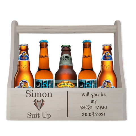 Personalised Best Man Beer Caddy