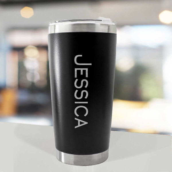 Engraved Thermal Travel Mug Font Choice