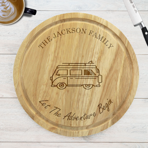 Personalised Round camper chopping Board