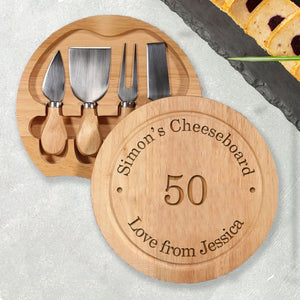 Personalised Cheese Board Set Large Age