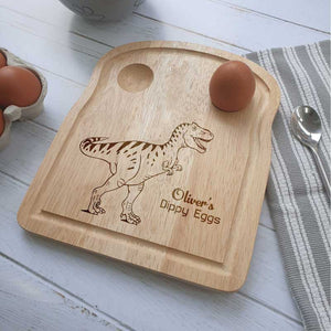 Dinosaur Dippy Eggs Personalised Toast Board