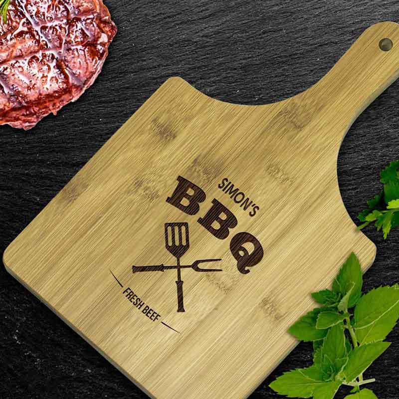 Personalised Bamboo Engraved BBQ Paddle Board