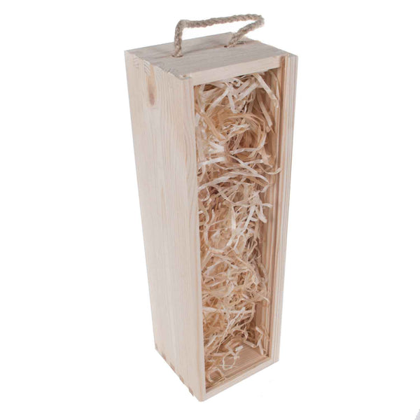 Personalised Rope Handle Wine Box Wine Glass