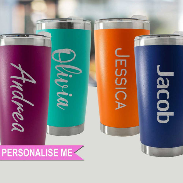 Engraved Thermal Travel Mug Font Choice