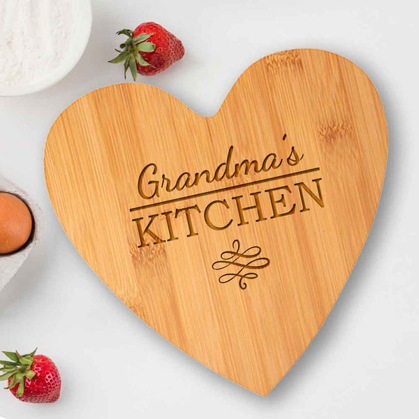 Personalised Heart Shape Any Name Chopping Board