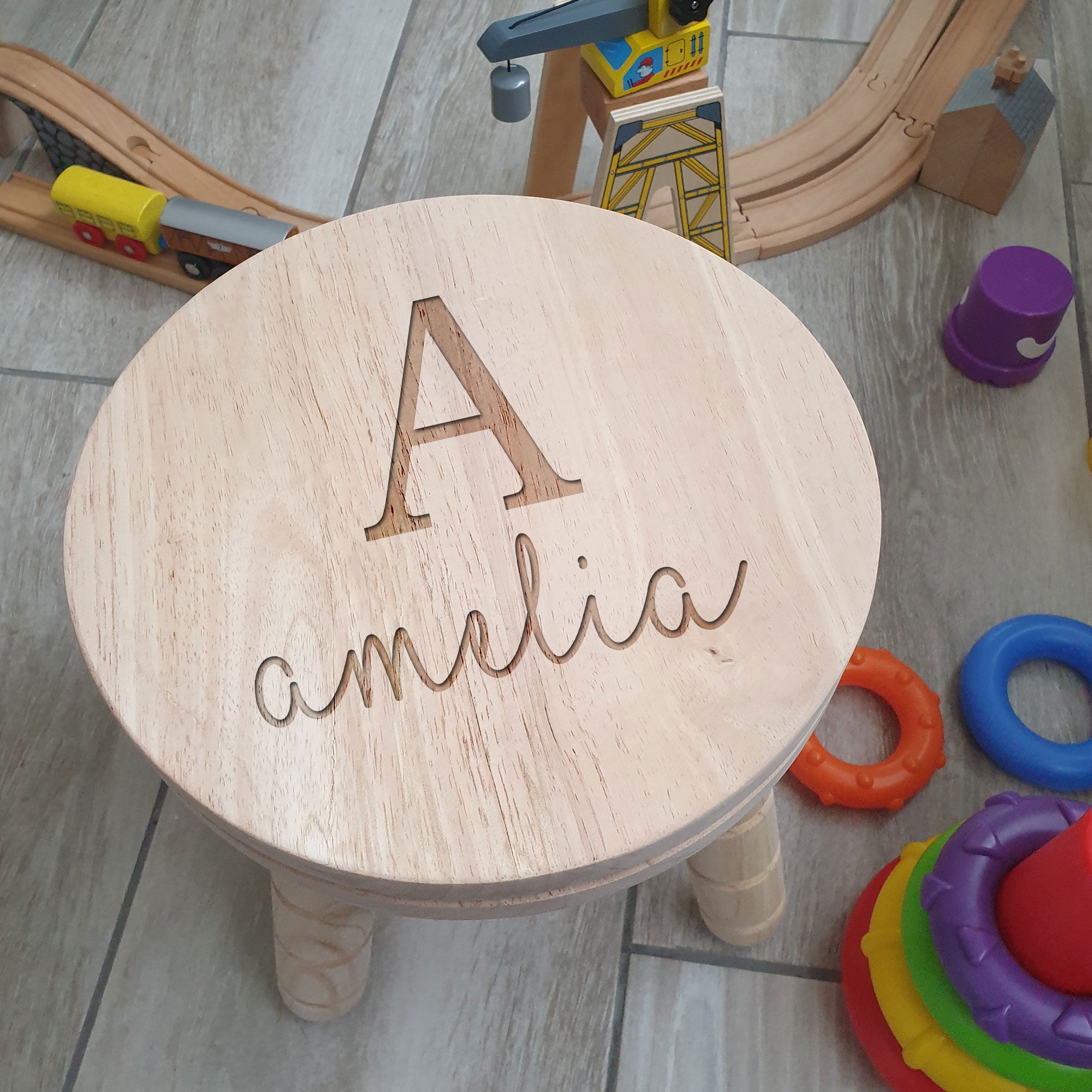 Personalised Large Initial Childs Stool