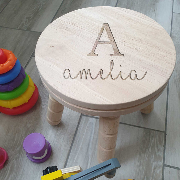 Personalised Large Initial Childs Stool