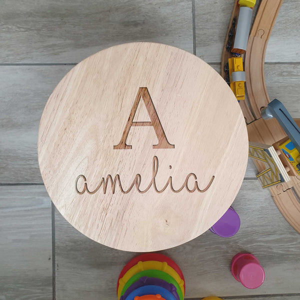 Personalised Large Initial Childs Stool