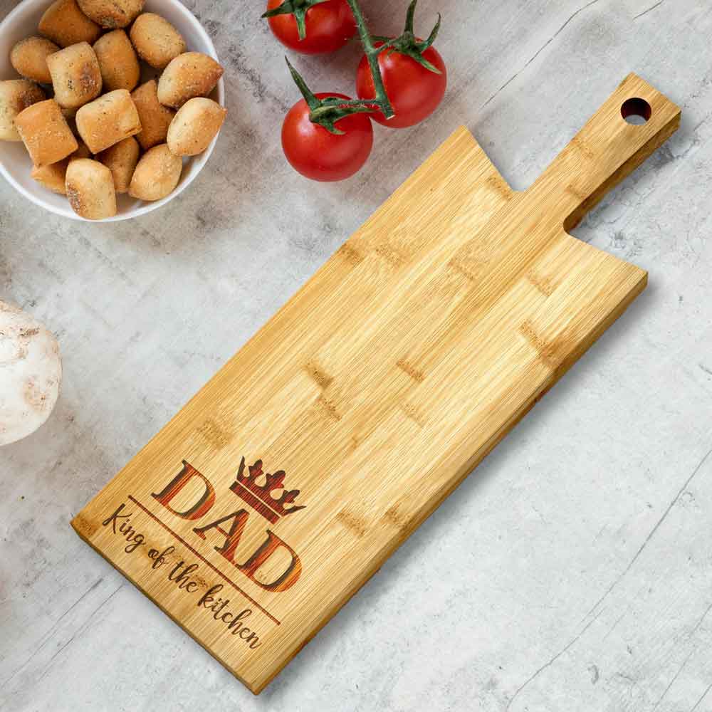 Personalised King of the kitchen Large Bamboo Paddle Board