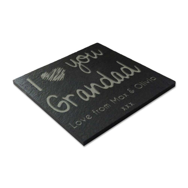 Personalised Slate Coaster I Heart You