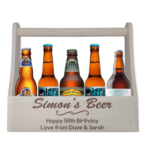 Personalised Name And Message Beer Caddy