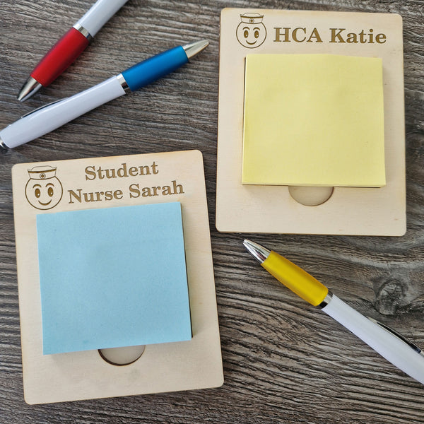 Personalised Nurse Post It Note Holder