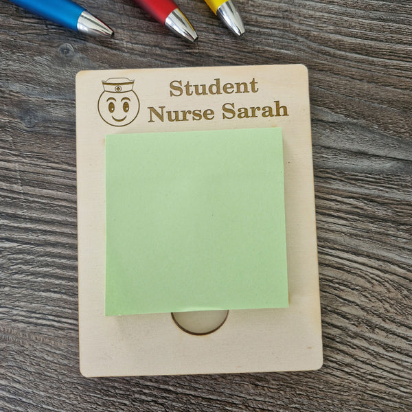 Personalised Nurse Post It Note Holder