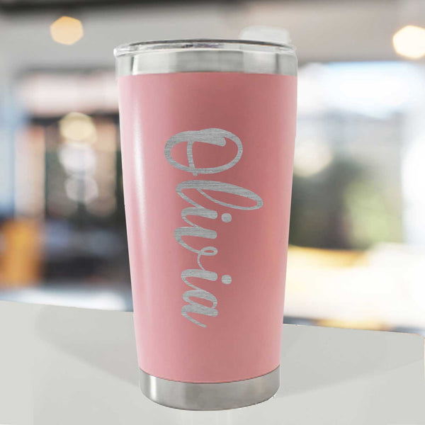 Engraved Thermal Travel Mug Font Choice