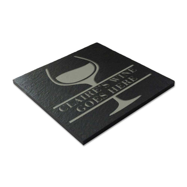 Personalised Slate Coaster Wine Goes Here